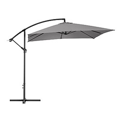 Helloshop26 Parasol déporté rectangulaire 250 x 250 cm inclinable gris foncé 14_0007584