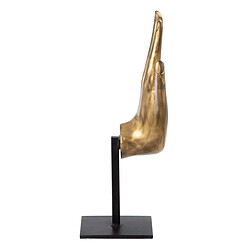 BigBuy Home Figurine Décorative Noir Doré Bois 10 x 12 x 30 cm