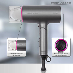 Sèche-cheveux ionique professionnel 3 niveaux de température Poignée pliable, 1600, Rose, Proficare, HT 3073 pas cher