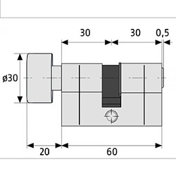 Avis Abus - Cylindre à bouton Anti-casse Varié D6 40x50 mm