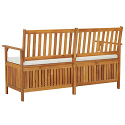 Maison Chic Banc de rangement | Meuble de rangement d'Entrée | Coffres d'Intérieur avec coussin 148 cm Bois d'acacia solide -MN72812 pas cher