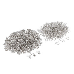 Avis 200pcs crochets et attaches pour les yeux pour accessoire de soutien-gorge de jupe de collier de robe 16x9mm