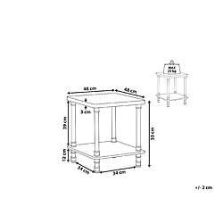 Avis Beliani Table de chevet Table d'appoint Bois foncé VERIL