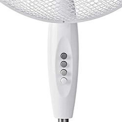 NEDIS Ventilateur sur pied DIAM 40cm 3 Vitesses Oscillation 45 W Hauteur réglable Blanc