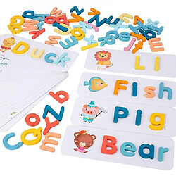 Universal Jeu éducatif en bois pour les enfants Nouveaux jouets éducatifs pour les enfants Cartes d'alphabet Lettres Jouets d'apprentissage Blocs en bois