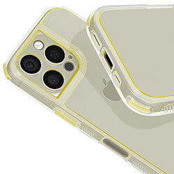 Avizar Coque pour iPhone 16 Pro Max Coins Antichoc Bumper Jaune pas cher