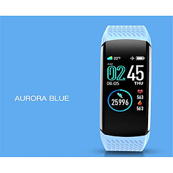 YP Select 1.08inch Color Screen Blood Pressure Heart Rate Monitor Sport Bluetooth Smart Wristband Watch-Bleu