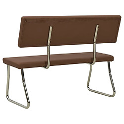 Avis vidaXL Banc 110 cm Marron Similicuir