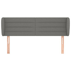 Avis Maison Chic Tête de lit scandinave avec oreilles,meuble de chambre Gris foncé 147x23x78/88 cm Tissu -MN50394