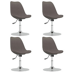 Maison Chic Lot de 4 Chaises pivotantes à manger,Chaises à manger,Chaises de cuisine salon Gris foncé Tissu -MN23674