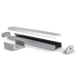 Perel Alu-Swiss - Profilé En Aluminium Pour Ruban Led - Étroit 6-8 Mm - Aluminium Anodisé - Argent - 2 M