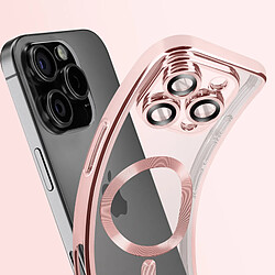 Acheter Avizar Coque MagSafe pour iPhone 16 Pro Max Silicone Contour Chromé Rose Champagne