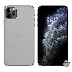 Htdmobiles Coque silicone gel fine pour Apple iPhone 11 Pro + film ecran - BLANC TRANSPARENT