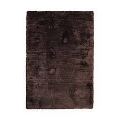 Thedecofactory SAUVAGE - Tapis à poils longs extra-doux marron foncé 120x160