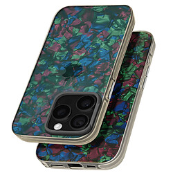 Avizar Coque pour iPhone 15 Pro Antichoc Souple Tutti Frutti Noir