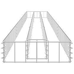 Acheter vidaXL Lit surélevé à gabion Acier galvanisé 360x30x10 cm