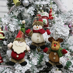 Wewoo Pendentif de poupée de peluche de cadeau de décoration de Noël de 3 PCS, livraison aléatoire de style