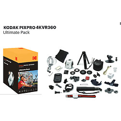 Acheter KODAK Pixpro 4KVR360 Action Cam Blanc - Pack Ultimate - Caméra numérique 360° - Double objectif - Vidéo 4K - Accessoires inclus- RECONDITIONNE - Blanc