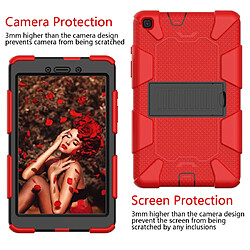 Wewoo Pour Galaxy Tab A8.0 2019 / T290 Housse de protection en silicone bicolore antichoc avec support rouge + noir