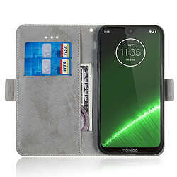 Wewoo Housse Coque Étui en cuir multifonctionnel avec rabat horizontal fente pour carte et support Motorola G7 / G7 Plus Gris pas cher