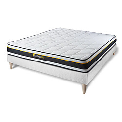 Sleepfit Ensemble 140x190 matelas SOFT + sommier kit blanc