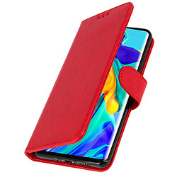 Avizar Housse Huawei P30 Pro Étui Portefeuille Support Stand rouge