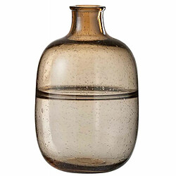 Paris Prix Vase Rond Design Nervures 35cm Ambre