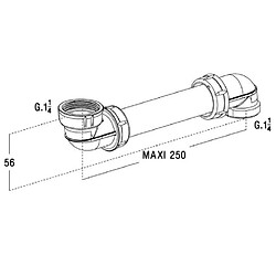 Nicoll - Tubulure spécial 1''1/4 gain de place Easyphon