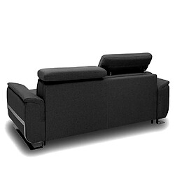 Acheter Inside 75 Canapé convertible express REAUMUR 140cm matelas 16cm pieds luge cuir vachette noir