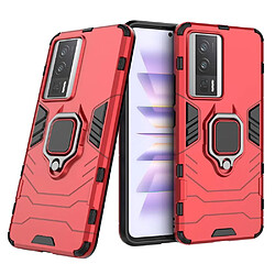 Htdmobiles Coque pour Xiaomi Poco F5 Pro 5G / Redmi K60 / K60 Pro - housse etui rigide anti choc + film ecran - ROUGE