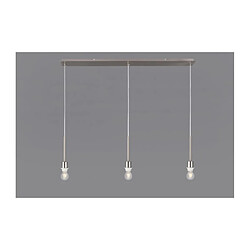 Luminaire Center Suspension Baymont Nickel satiné 3 ampoules 28cm