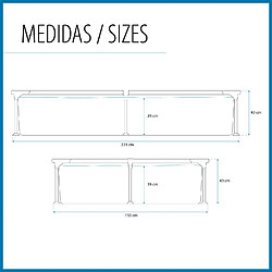 Acheter Piscine Démontable Rectangulaire Bestway Steel Pro 221x150x43 cm Capacité de 1.200 Litres Couleur Bleu