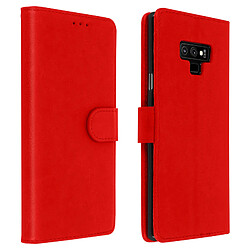 Avizar Housse Samsung Galaxy Note 9 Étui Porte-cartes Fonction Support rouge