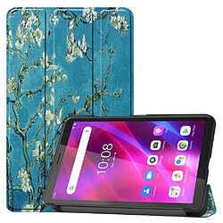 Etui en PU légers, avec support fleur de prunier pour votre Lenovo Tab M7 (3rd Gen)