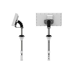 Antenne Satellite Plate CAMP 38 - LNB pour Camping Car Mobile-Home Caravane 33.7 db – 12.75 GHz en Blanc Argent