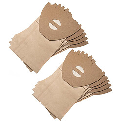 vhbw 10x Sacs remplacement pour Nilfisk 1406554020 pour aspirateur - papier, 25,3cm x 15,2cm, marron