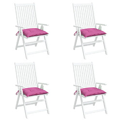 Avis vidaXL Coussins de chaise lot de 4 rose 50x50x7 cm tissu oxford