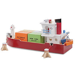 New Classic Toys Bateau-container avec 4 containers