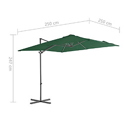 vidaXL Parasol de jardin avec base portable vert pas cher