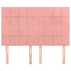 Avis Maison Chic Lot de 4 Têtes de lit design pour chambre - Décoration de lit Rose 72x5x78/88 cm Velours -MN96534