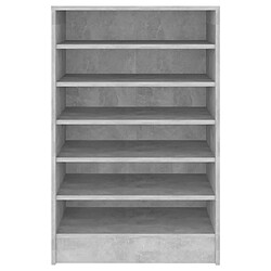 Acheter vidaXL Armoire à chaussures Gris béton 60x35x92 cm Bois d’ingénierie