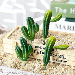 Wewoo Décoration de bureau à la maison de paysage de jardin de cactus de 2 PCS mini artificielsstyle Deux colonnes féeriques pas cher