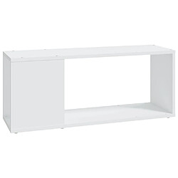 vidaXL Meuble TV Blanc 80x24x32 cm Bois d'ingénierie