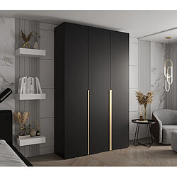 Abiks Meble Armoire Inova 1 À Portes Battantes 236,7/150/47 3 Portes (nero/d’oro)