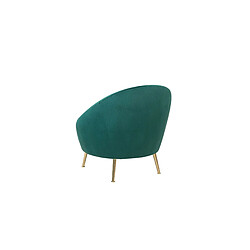 Beliani Fauteuil LANGA Velours Vert foncé pas cher