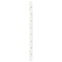 Maison Chic Tête de lit scandinave,Meuble de chambre murale Blanc 81x3x63 cm Bois massif de pin -MN75322 pas cher