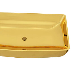 Avis vidaXL Lavabo 71 x 38 x 13,5 cm Céramique Doré