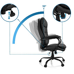 Siège de bureau / fauteuil de direction RELAX XXL B PU noir hjh OFFICE