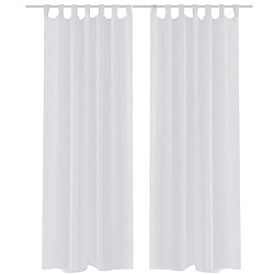 vidaXL Rideau fin Blanc 140x175 cm 2 pcs