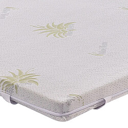 Avis Materassi&Doghe Sur-Matelas 180x200 en mousse à mémoire de forme de 10 cm avec revêtement amovible en aloe vera